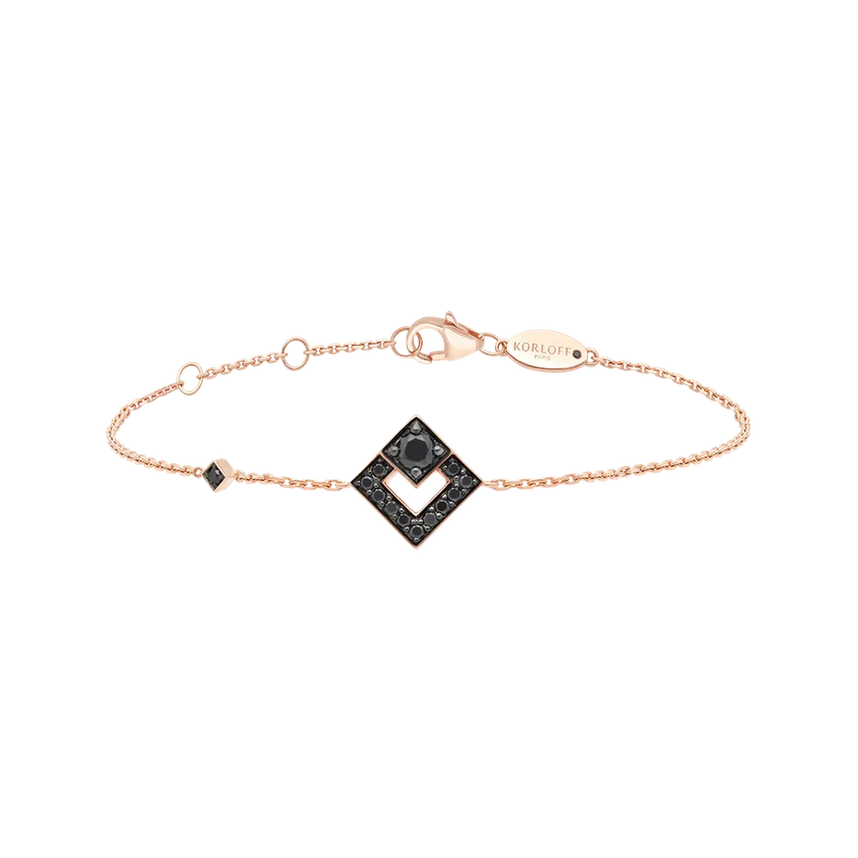 Korloff Eclat JL-JEB01-PG/BD bracciale oro rosa diamanti neri
