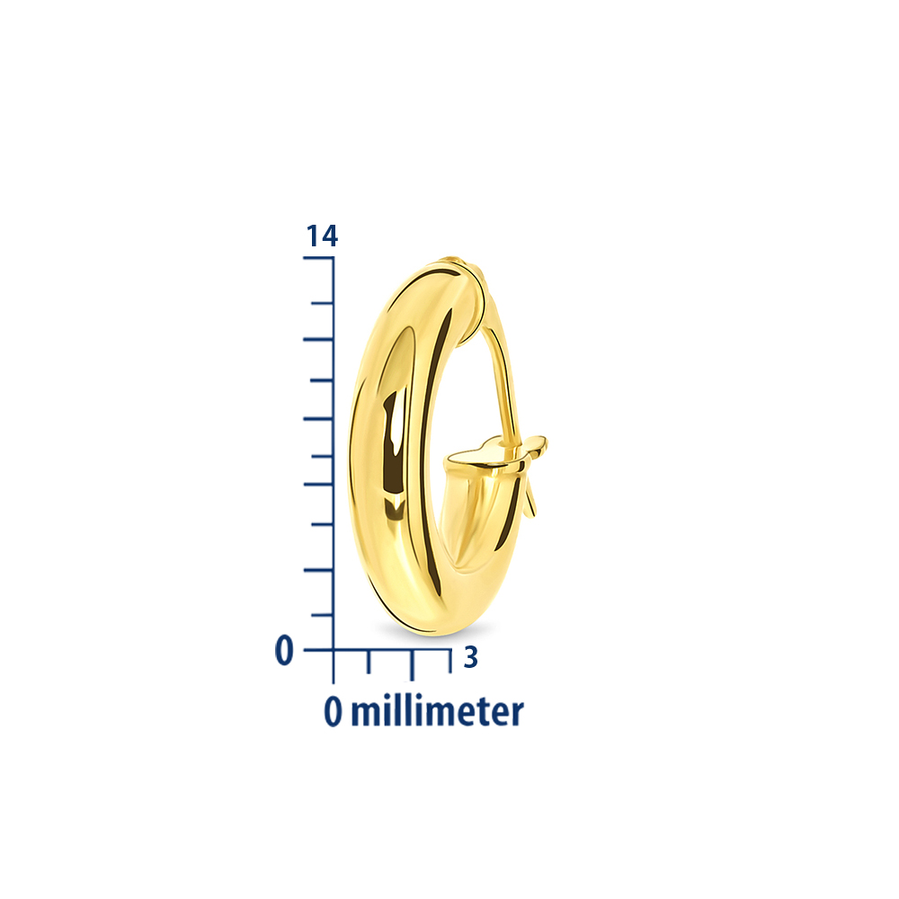 MIORE Orecchini oro giallo 14kt modello classico