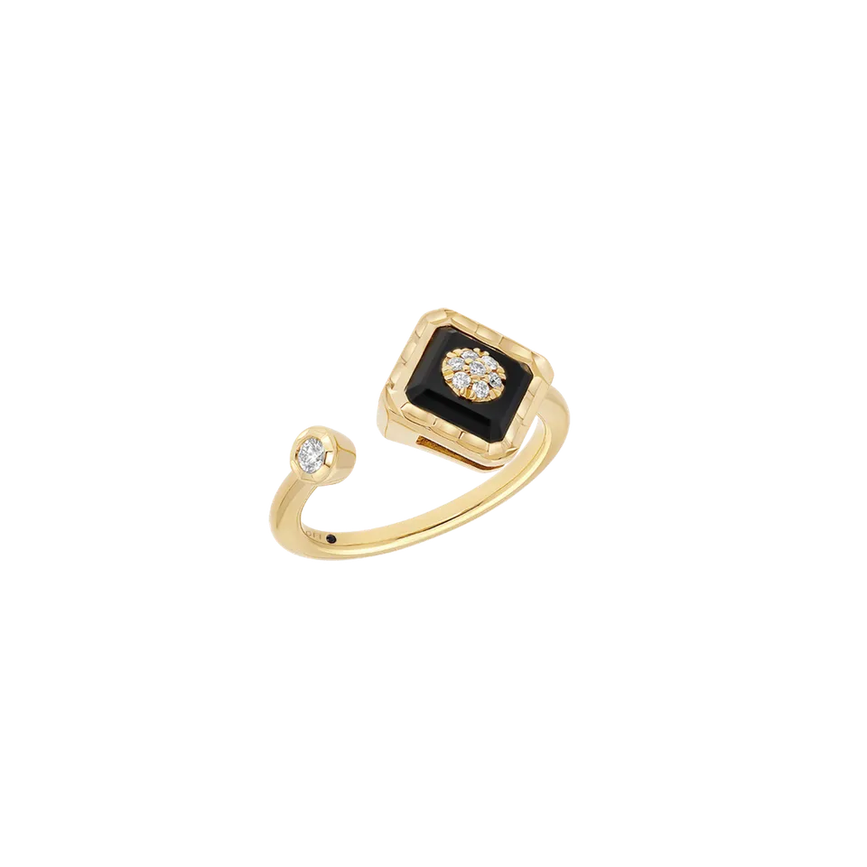 Korloff Je Play JL-JJPR03-YG Anello oro giallo onice