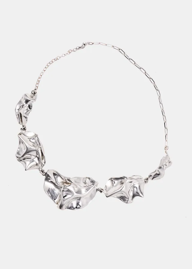 Voodoo Jewels Bold Shapes Huacas Necklace choker argentato