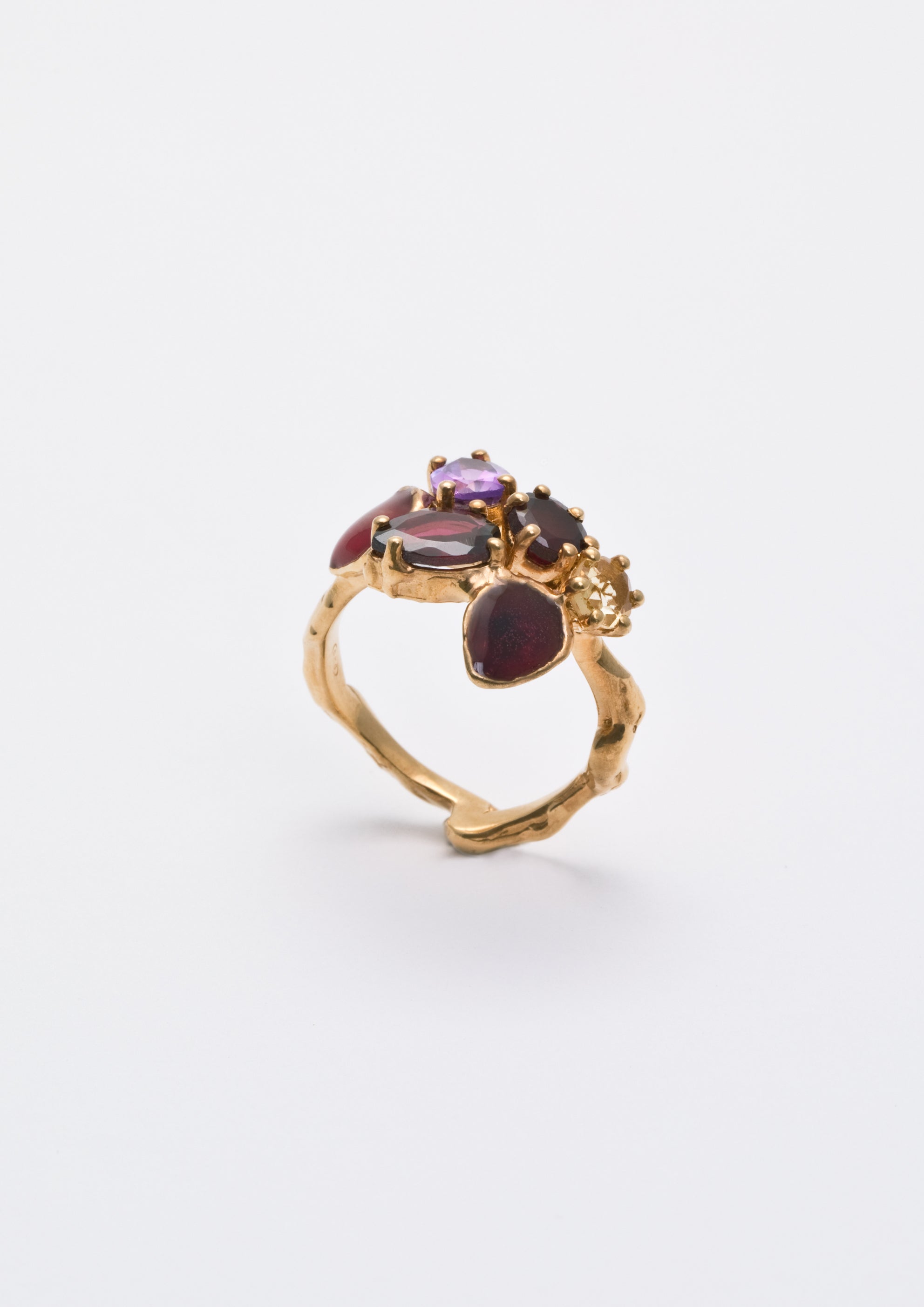 Voodoo Jewels Bold Shapes Sarasi anello ametista granato M