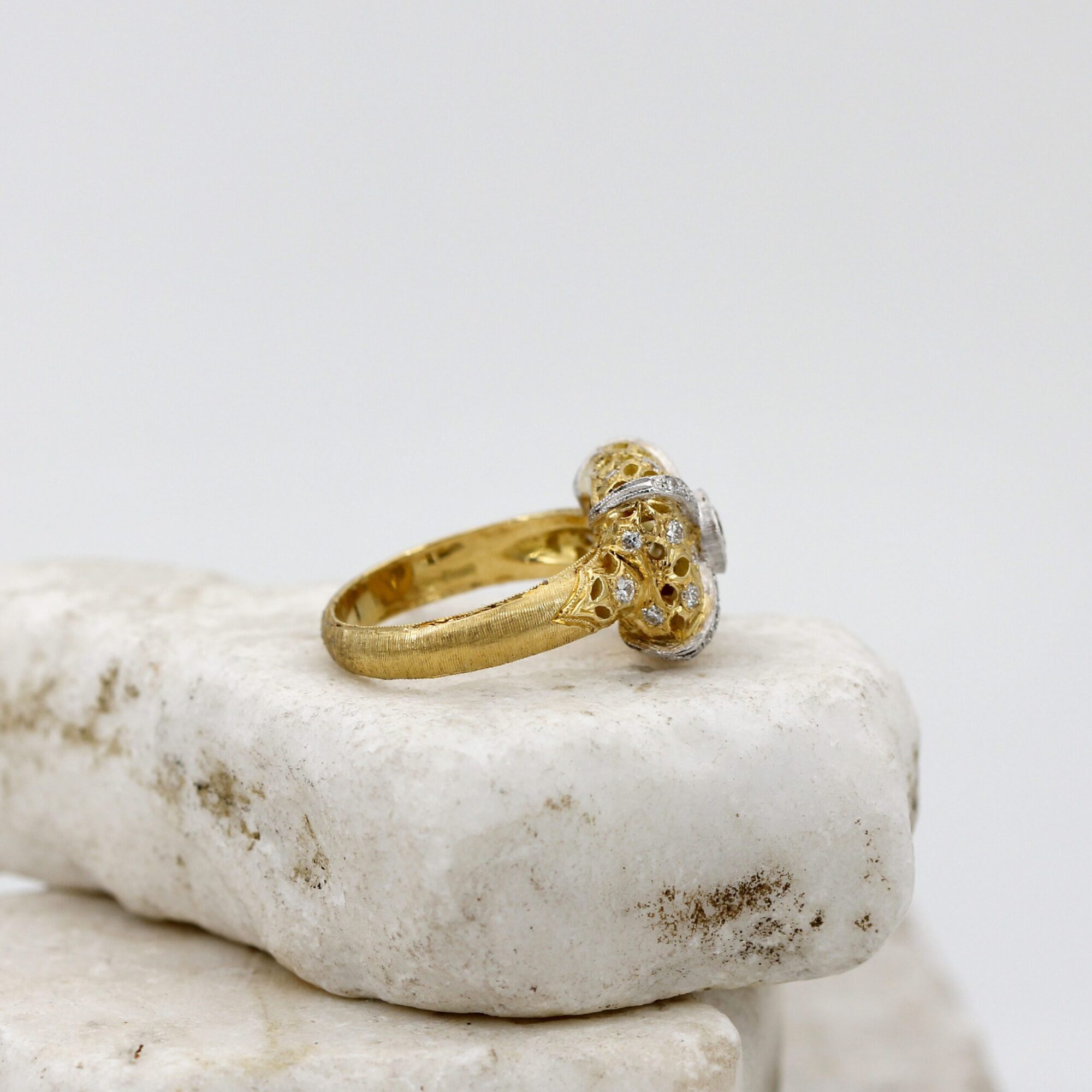 Anna Gioielli Prestige Anello Oro Stile Fiorentino Diamanti 0,80 ct