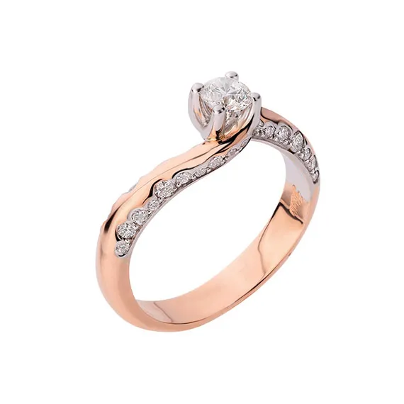 Polello Intima Anello Solitario oro diamante