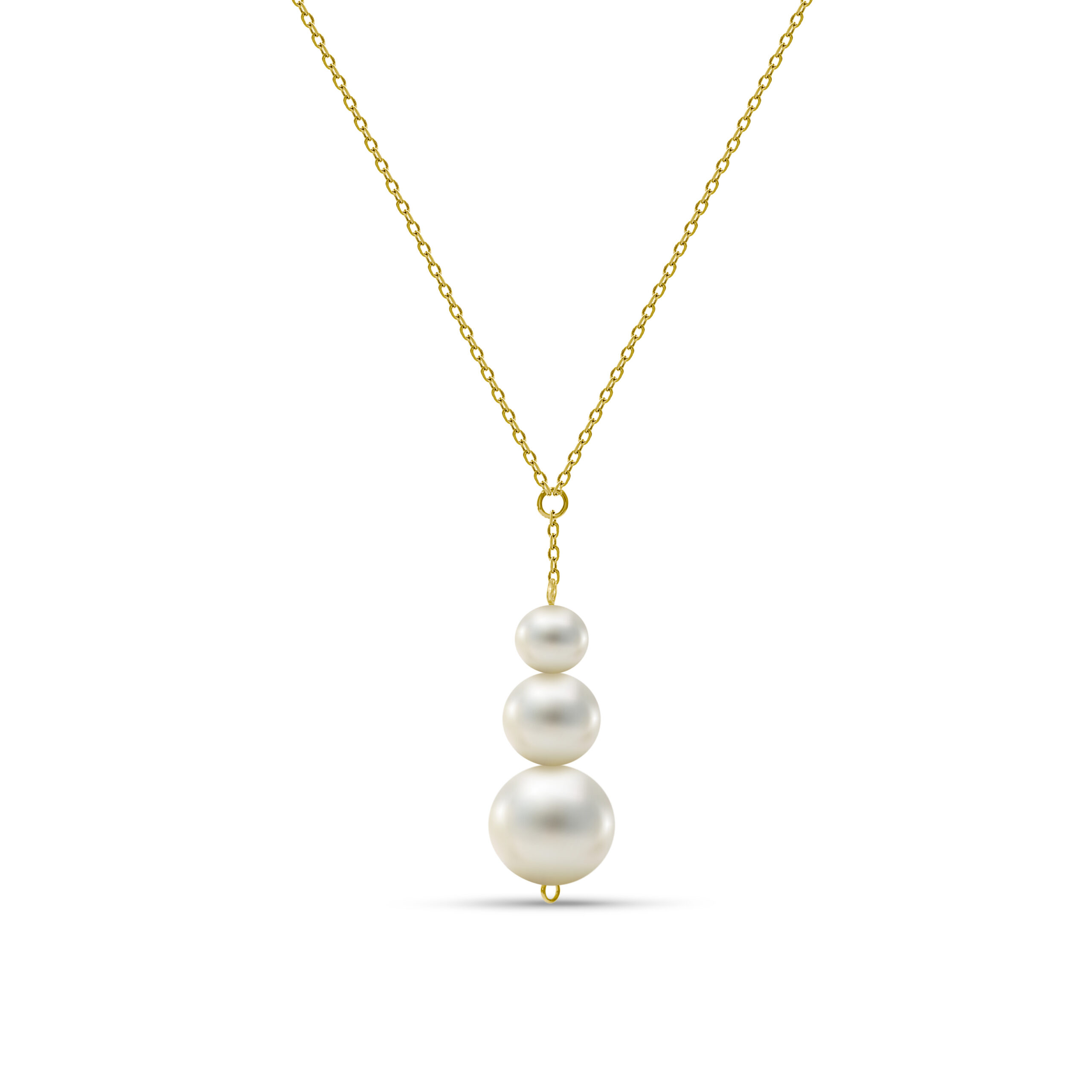 Miore Collana Perle Oro Giallo 14Kt 585 Donna
