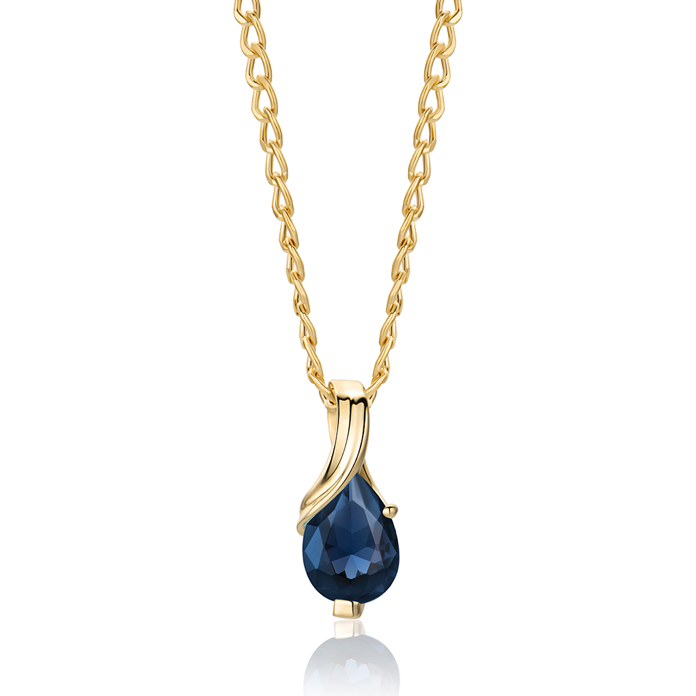 Miore Necklace Collana Oro Giallo 9Kt Zaffiro