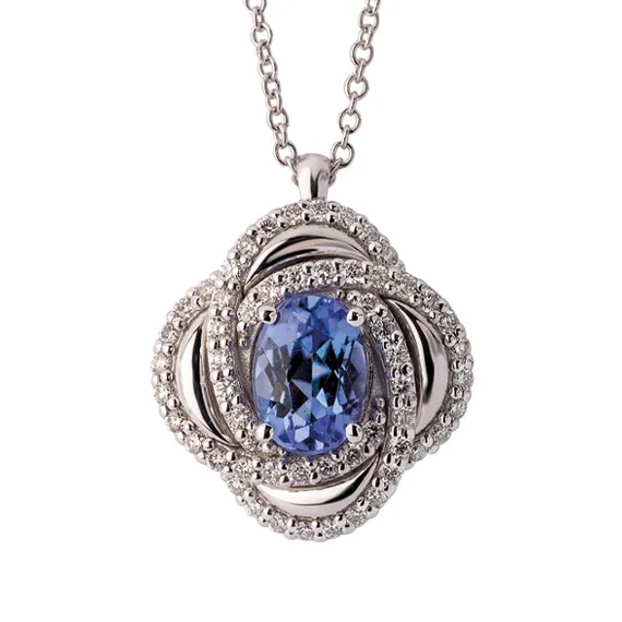 Polello Centrika Collana Tanzanite oro diamanti