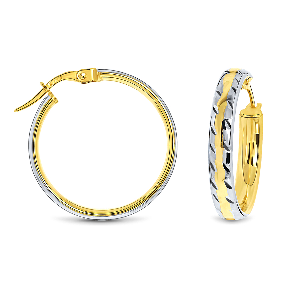 Miore Earrings 9KT 375 Orecchini oro bicolore