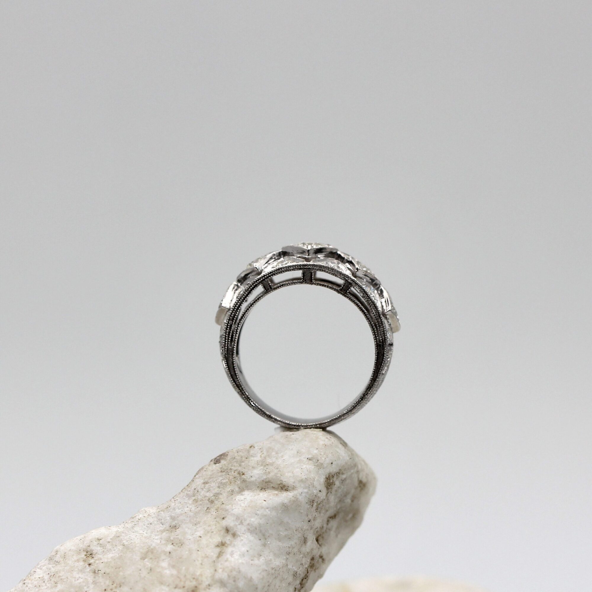 Anna Gioielli Fiorentino Anello Oro Bianco Diamanti 1,38 ct