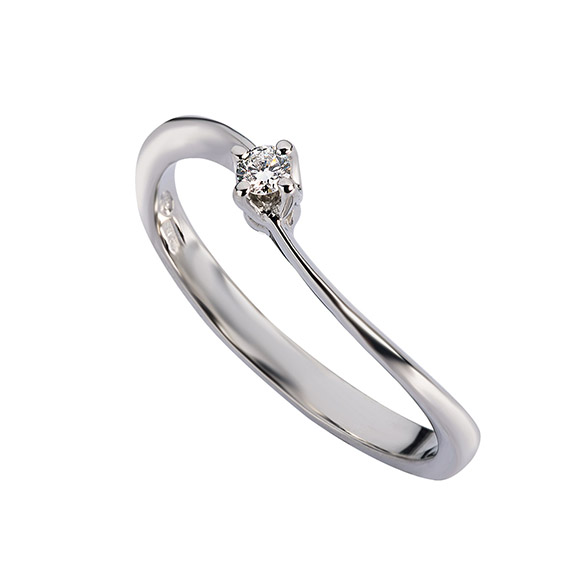 Polello Si Lo Voglio Anello Solitario Platino Diamante