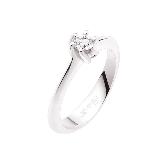 Polello Sì, Lo Voglio Solitario in Platino anello diamante
