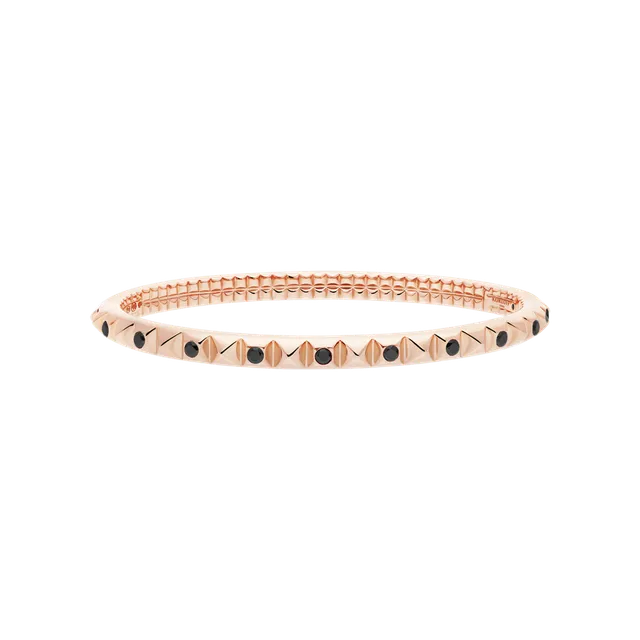 Korloff Korlove JKVB04 bracciale oro rosa diamanti neri 16 cm