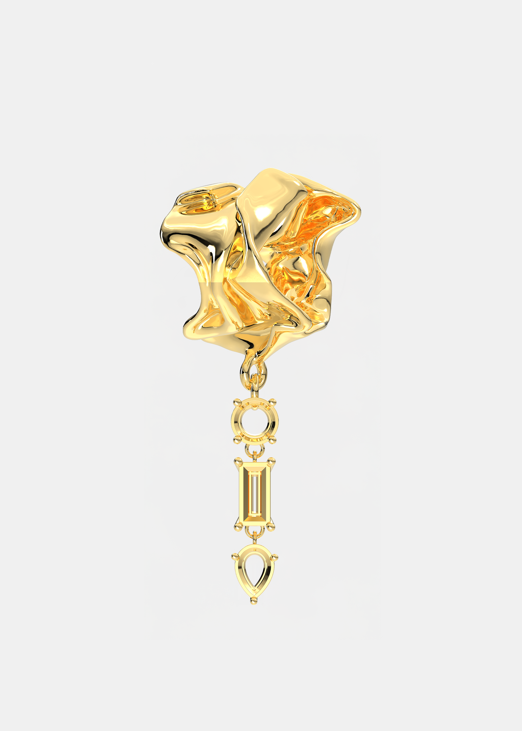 Voodoo Jewels Bold Shapes Venus earcuff bronzo oro