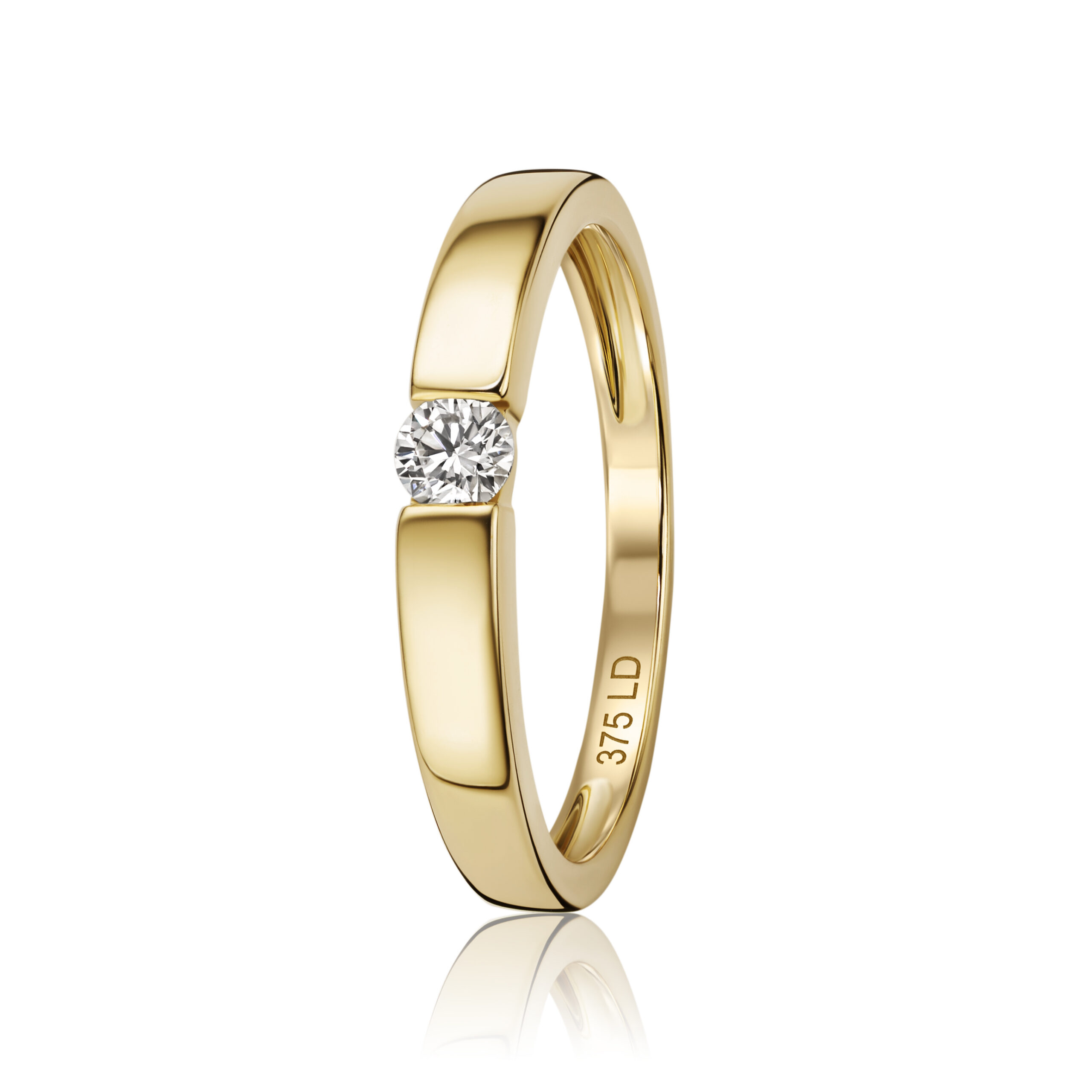 Miore Anello Oro Giallo 9Kt 375