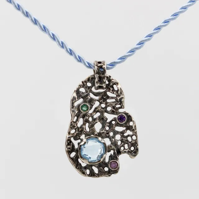 Anna Gioielli Marte Pendente Argento Topazio Azzurro 4.15 Ct