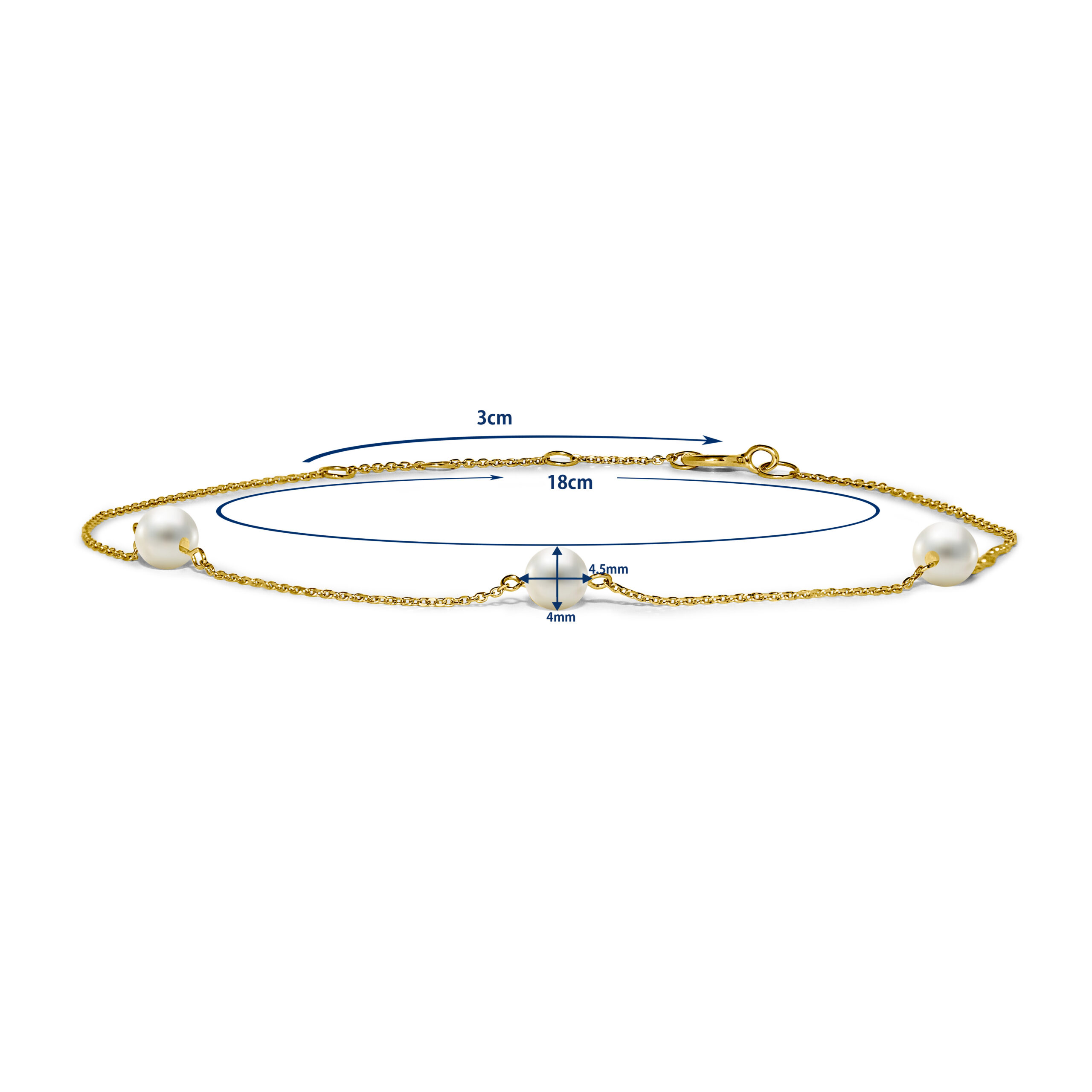 MIORE bracciale oro giallo 14kt perla coltivata