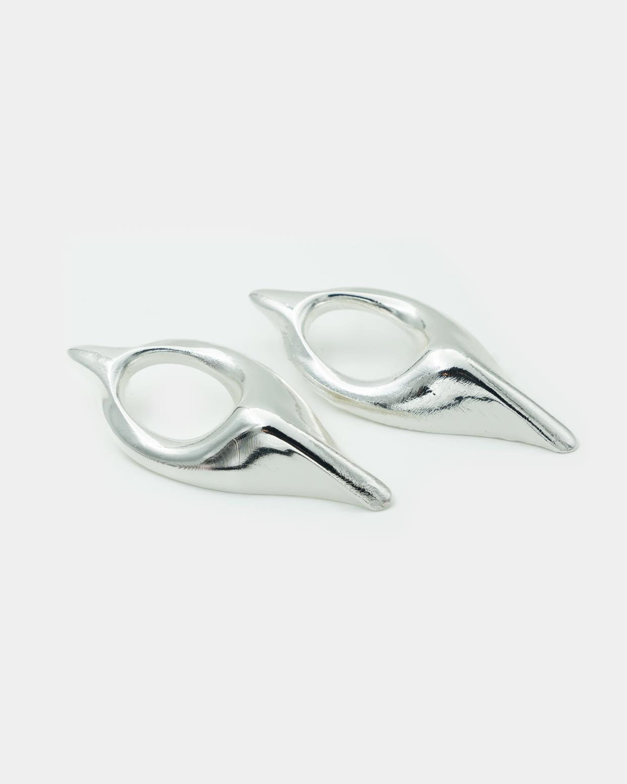 Voodoo Jewels Bold Shapes Rhea Orecchini bronzo argentato