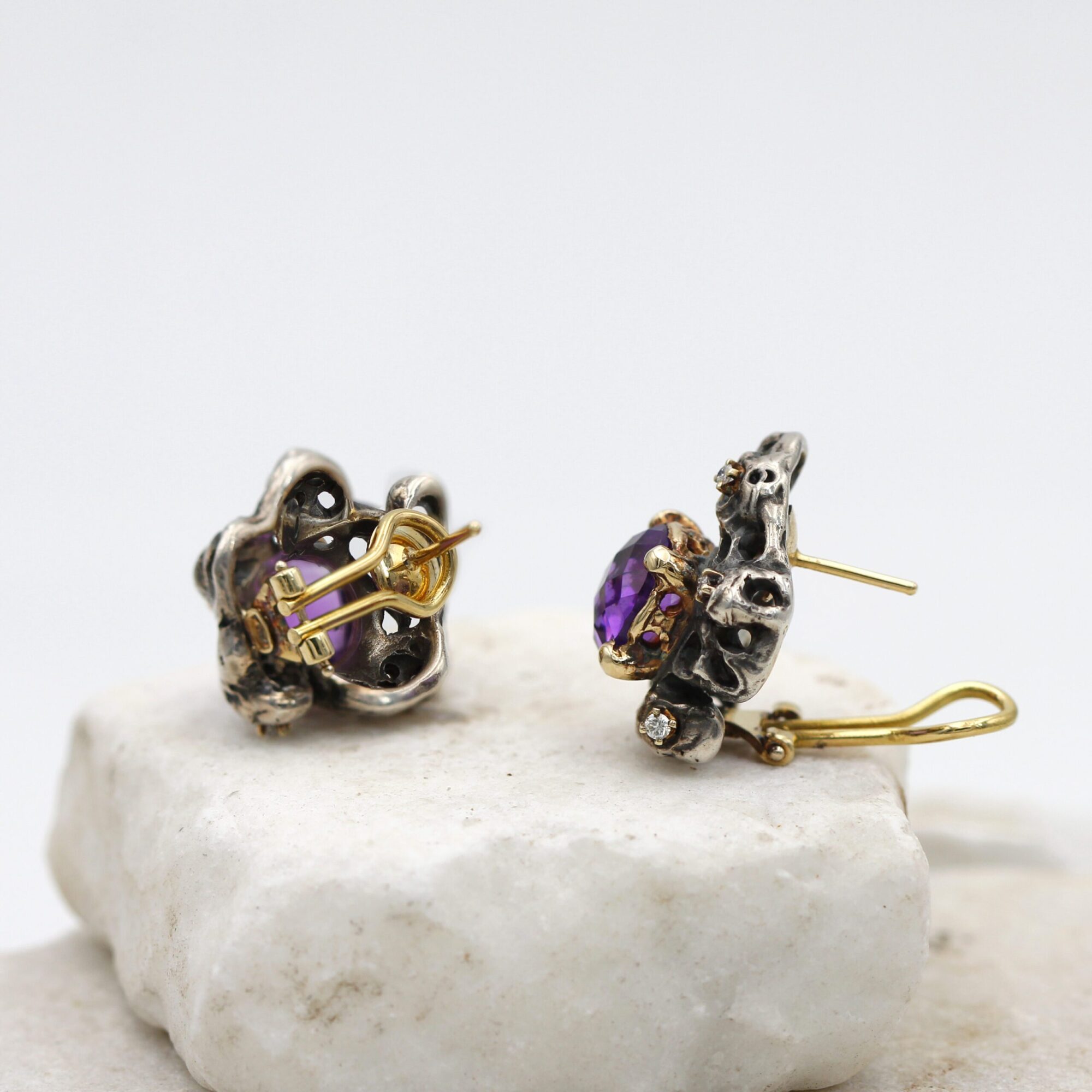 Anna Gioielli Collezione Marte orecchini ametista 8 ct diamanti