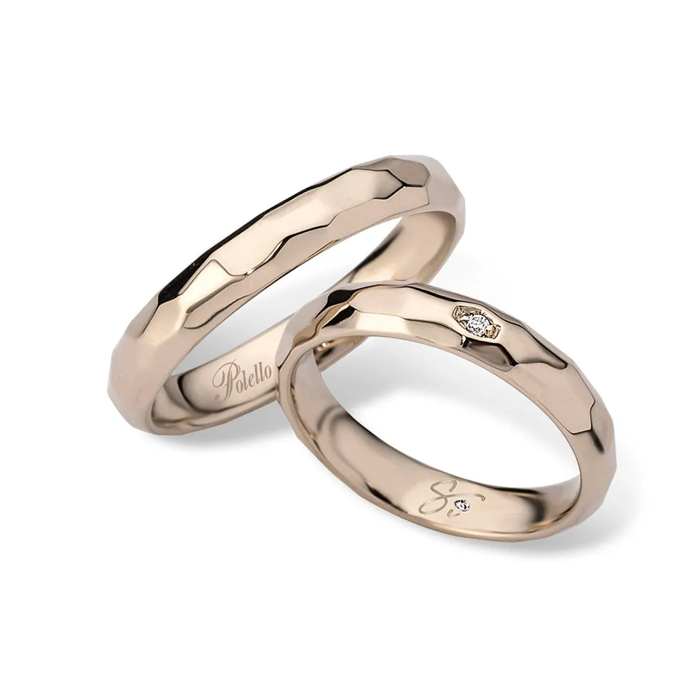 Polello Sì Lo Voglio Fedi oro champagne anello