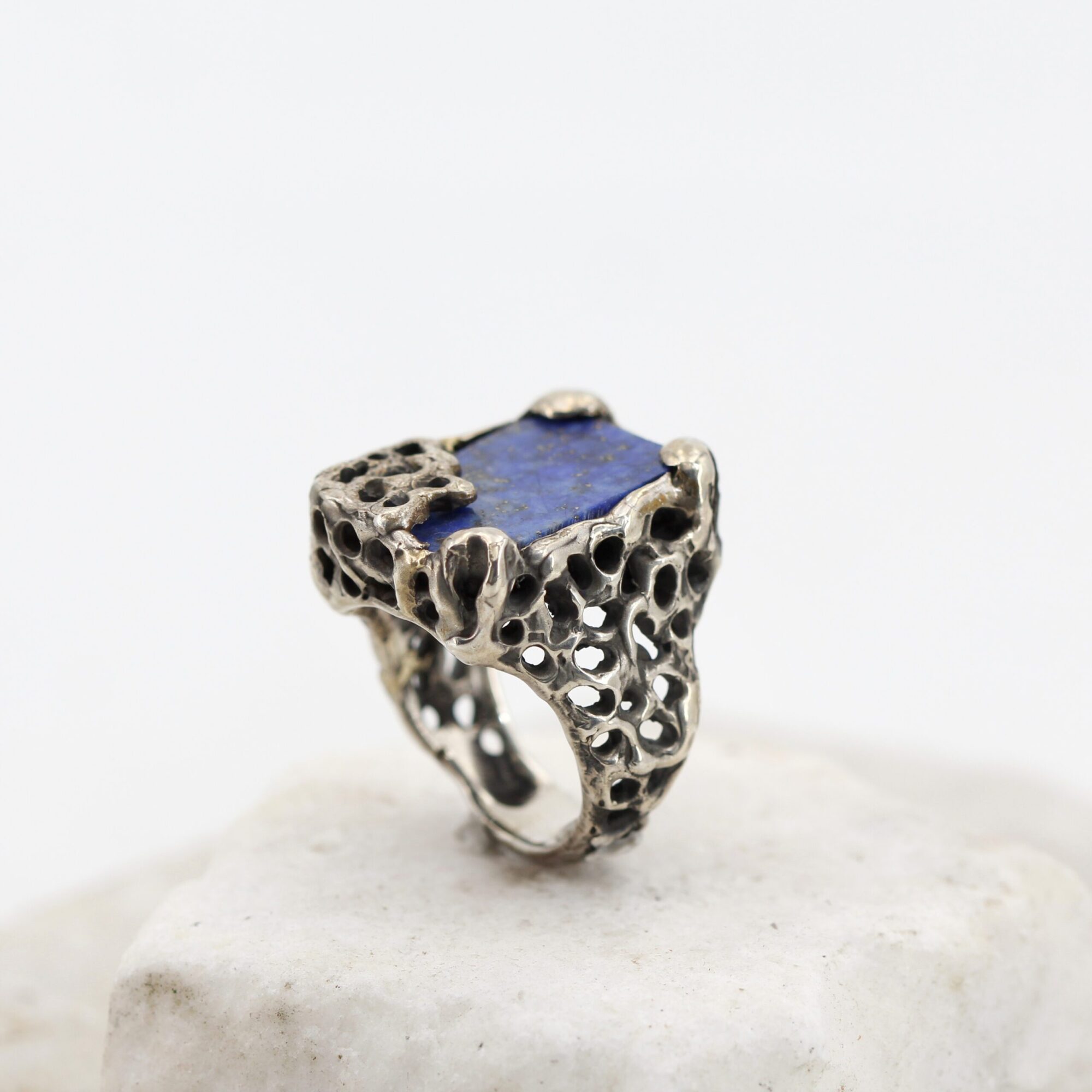 Anna Gioielli Marte anello argento lapislazzuli 15x20 mm