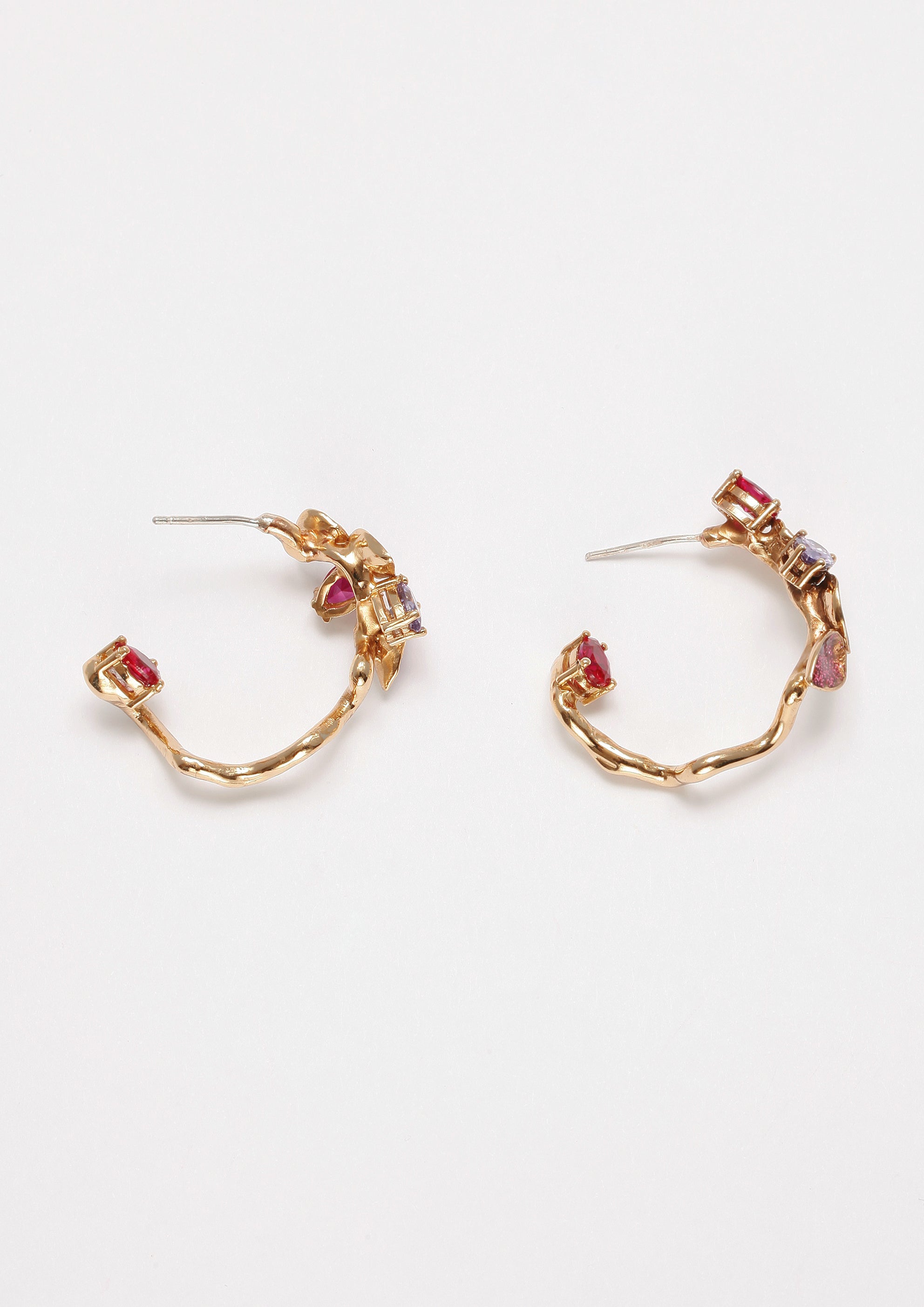 Voodoo Jewels Bold Shapes Primula orecchini cerchi bronzo oro
