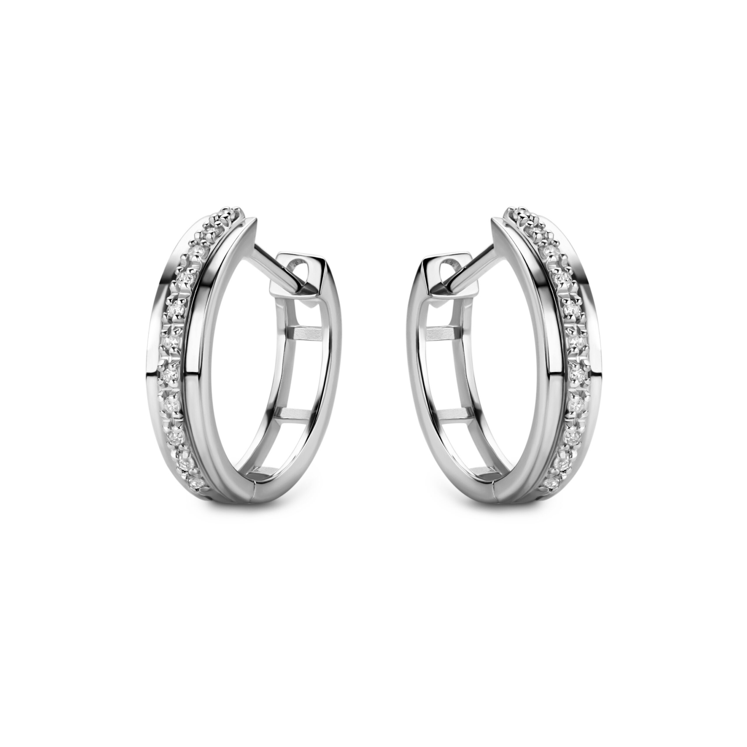 Miore Orecchini Oro Bianco 14Kt 585