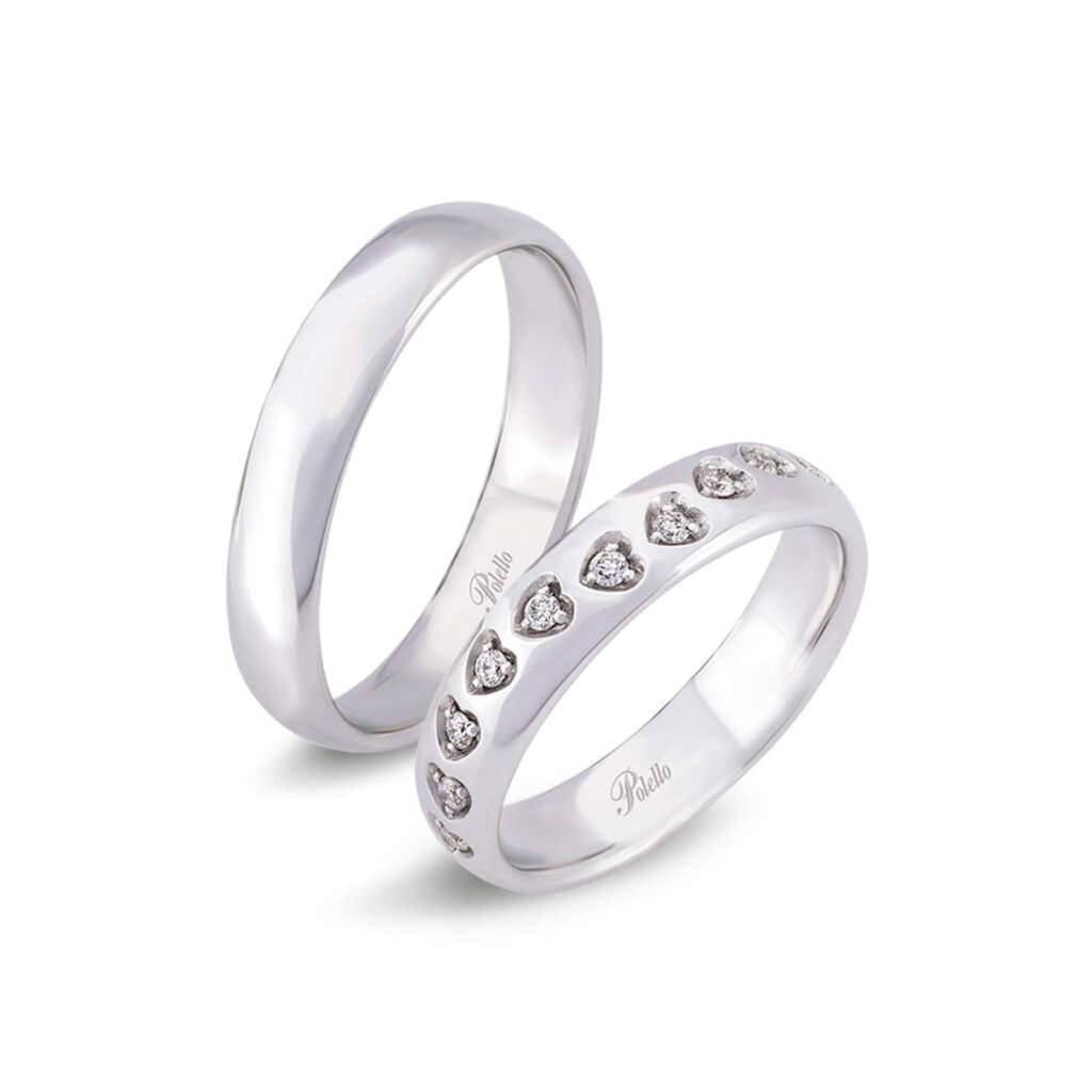 Polello Si Lo Voglio Fedi oro bianco fede nuziale