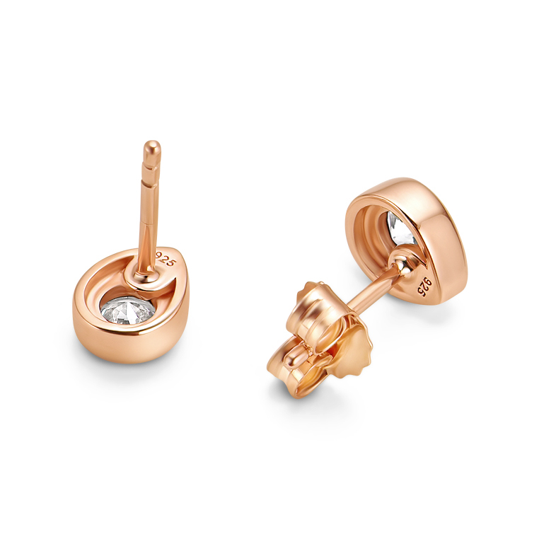 MIORE Orecchini argento 925 zirconia bianca