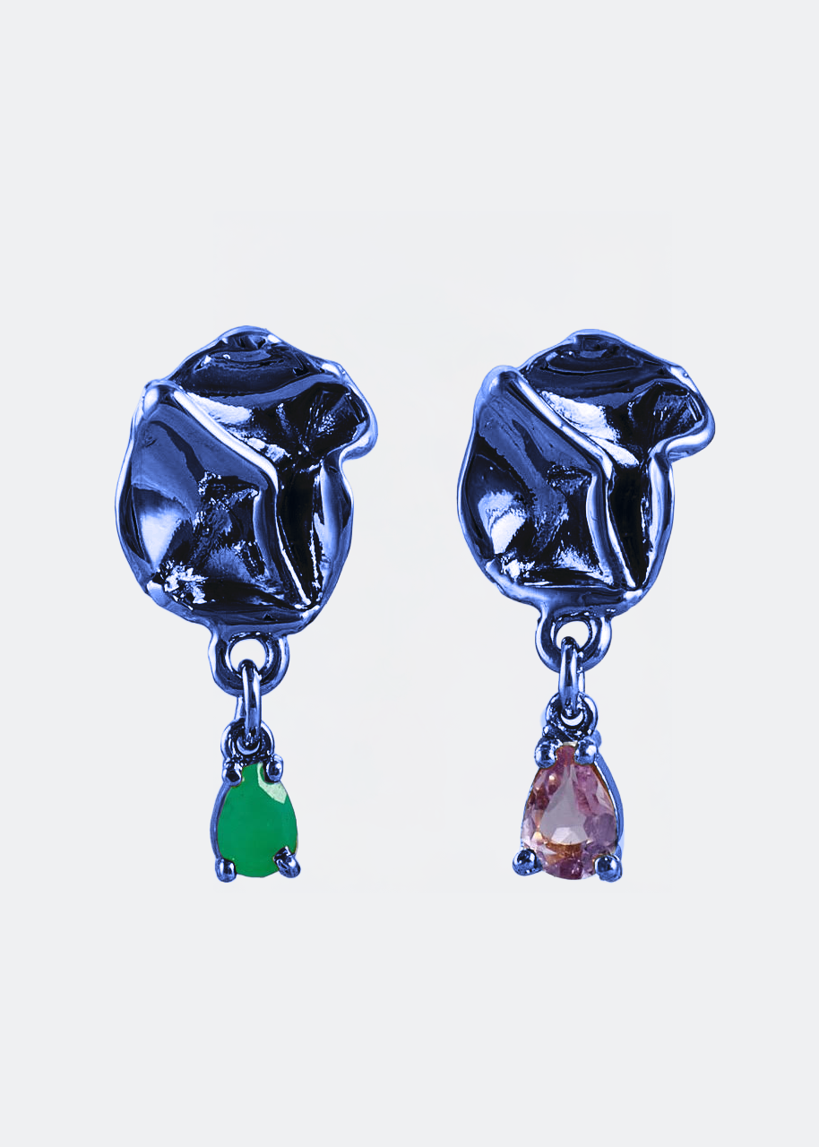 Voodoo Jewels Mini Color Izamal orecchini bronzo viola