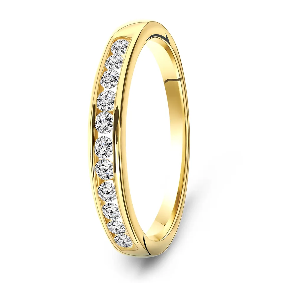 MIORE Ring Anello Oro Giallo 14KT Senza Pietra