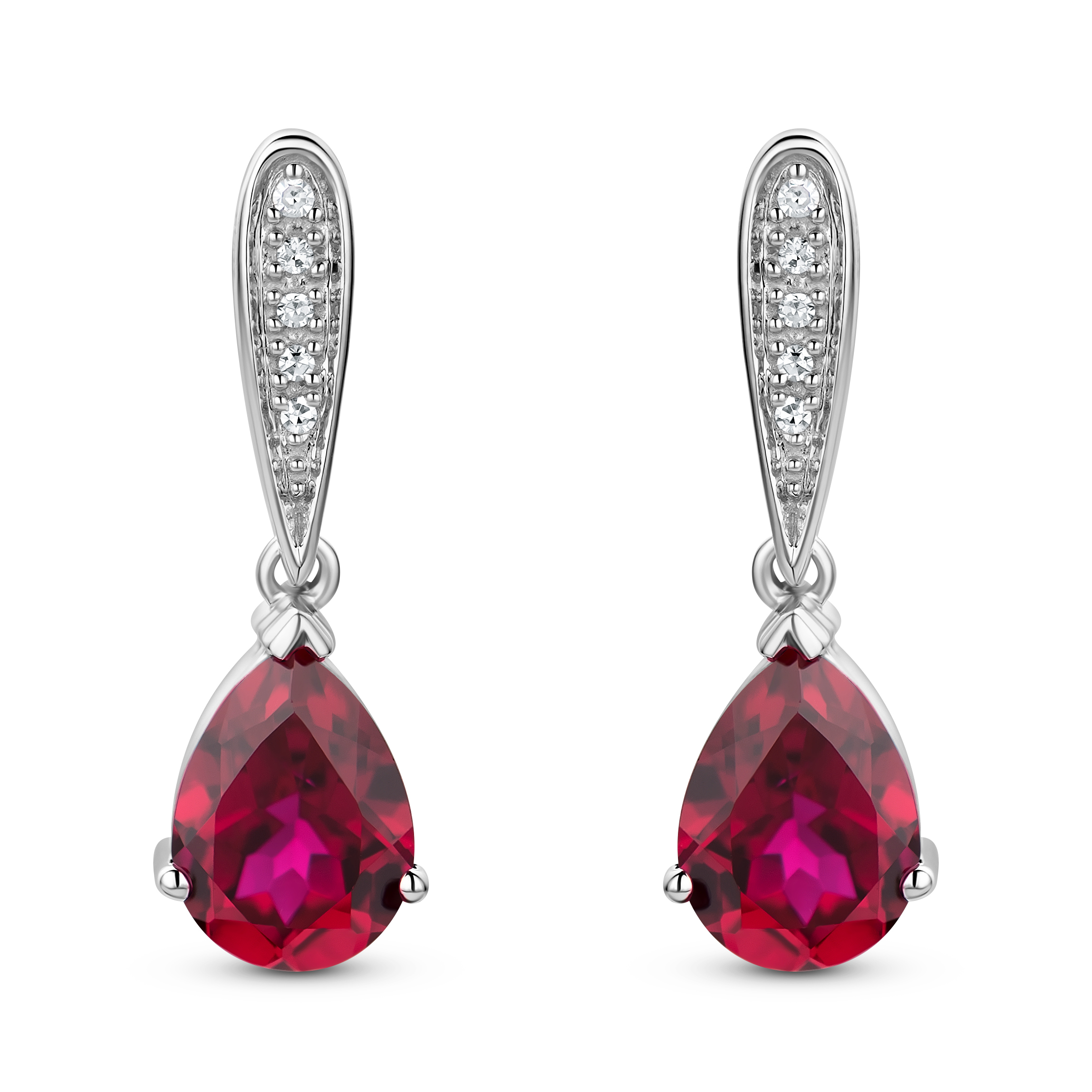 Miore Earrings Orecchini Argento 925 Rubino Creato