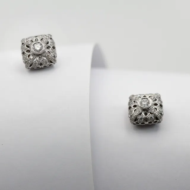 Anna Gioielli Stile Orafo Fiorentino orecchini oro bianco 0,57 ct