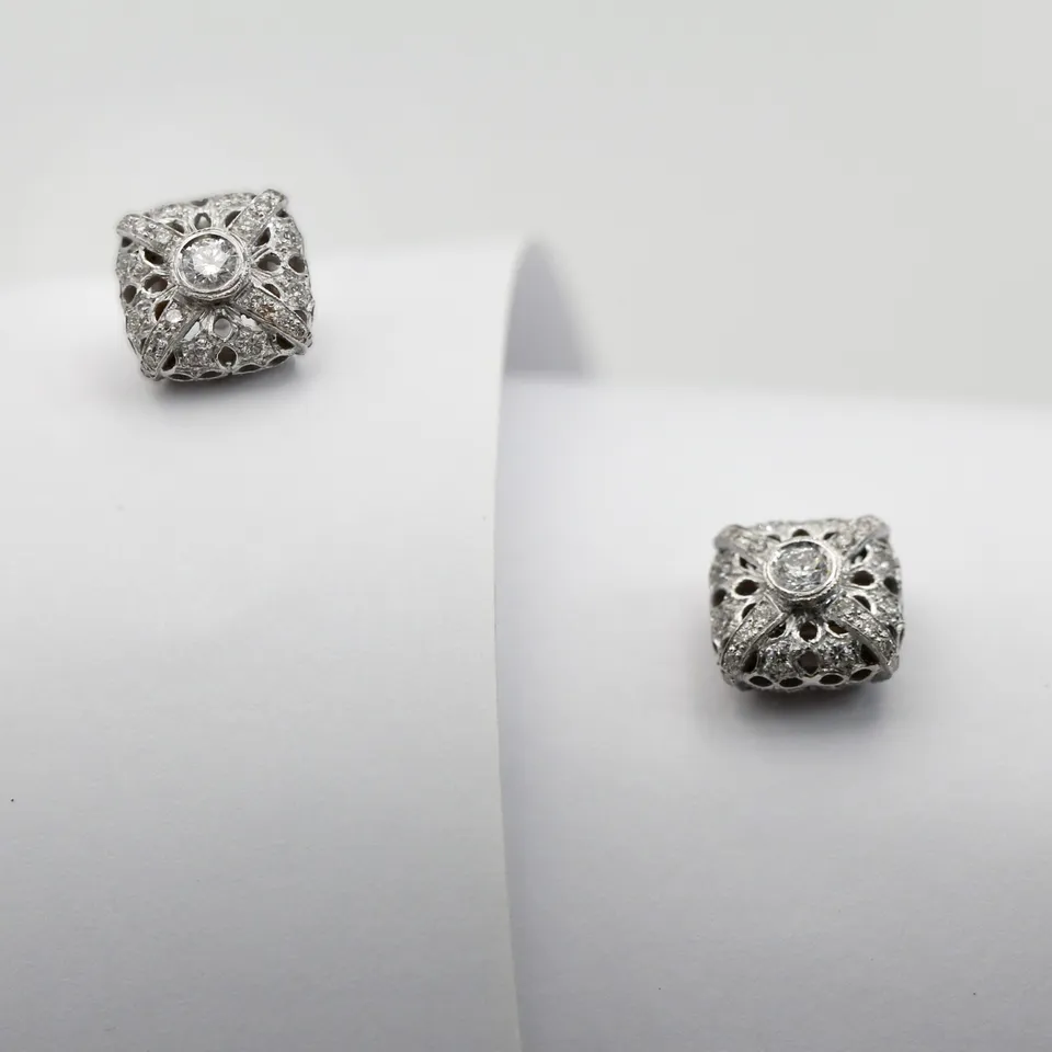 Anna Gioielli Stile Orafo Fiorentino orecchini oro bianco 0,57 ct