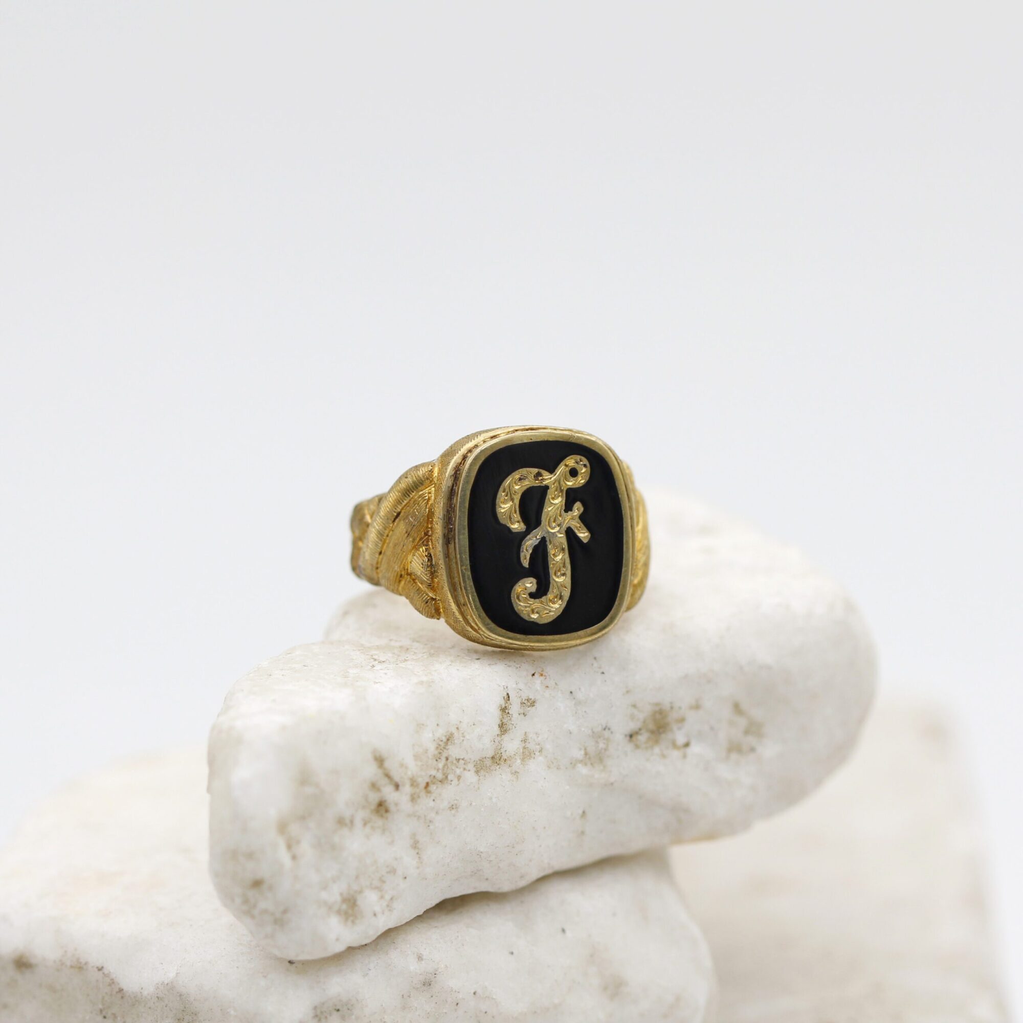 Anna Gioielli Collezione Uomo Anello iniziale F argento uomo oro