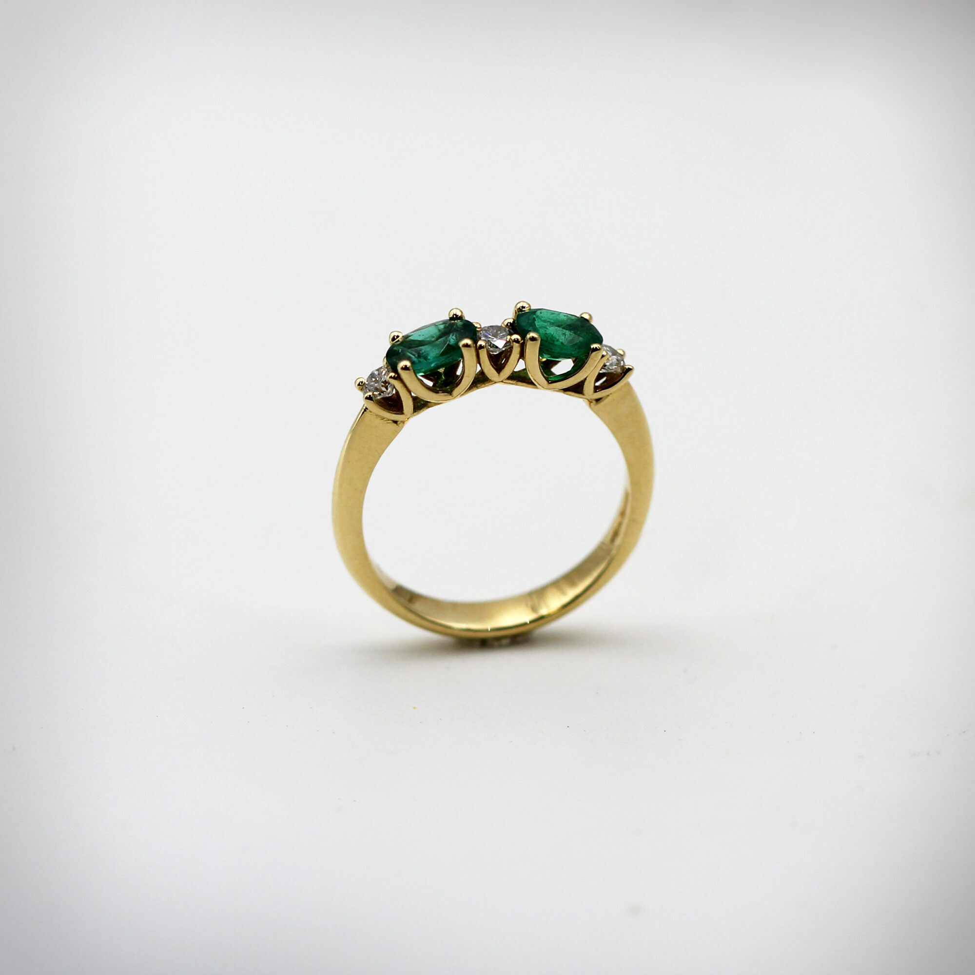 Anna Gioielli Classici anello Noi due oro giallo smeraldi diamanti