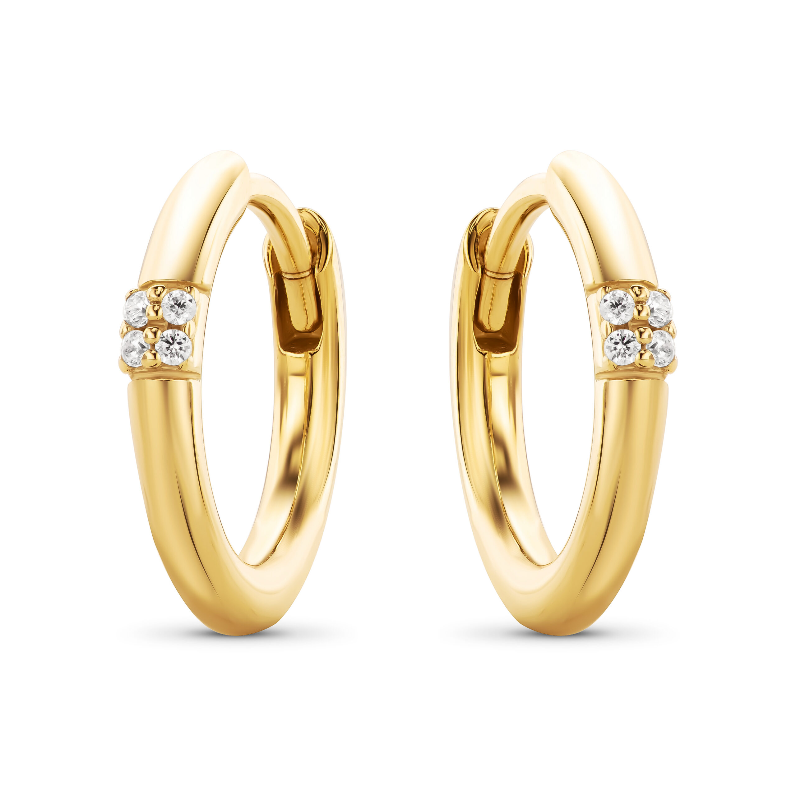 Miore orecchini argento 925 dorato zirconia