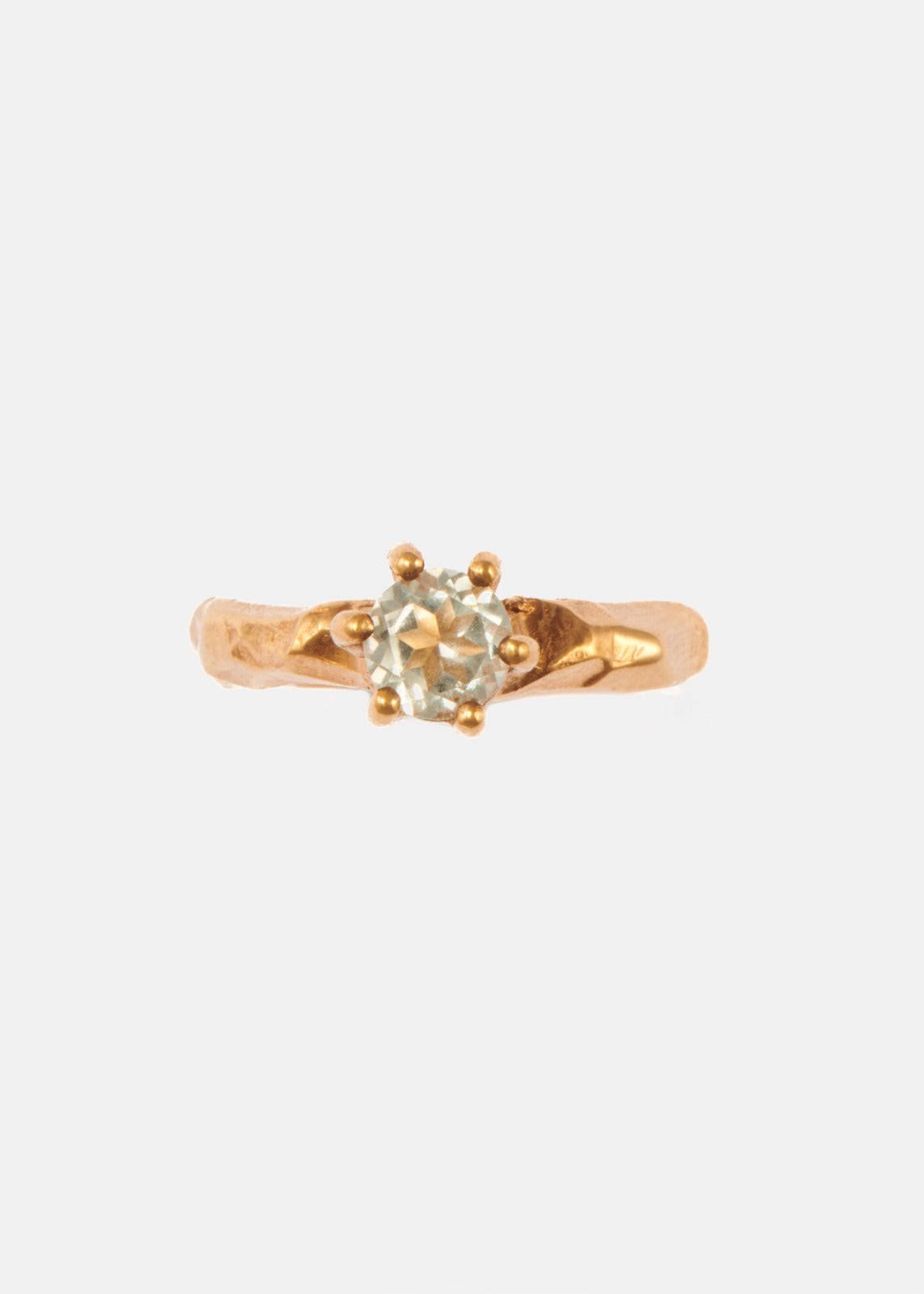 Voodoo Jewels Love Letter White anello prasiolite solitario