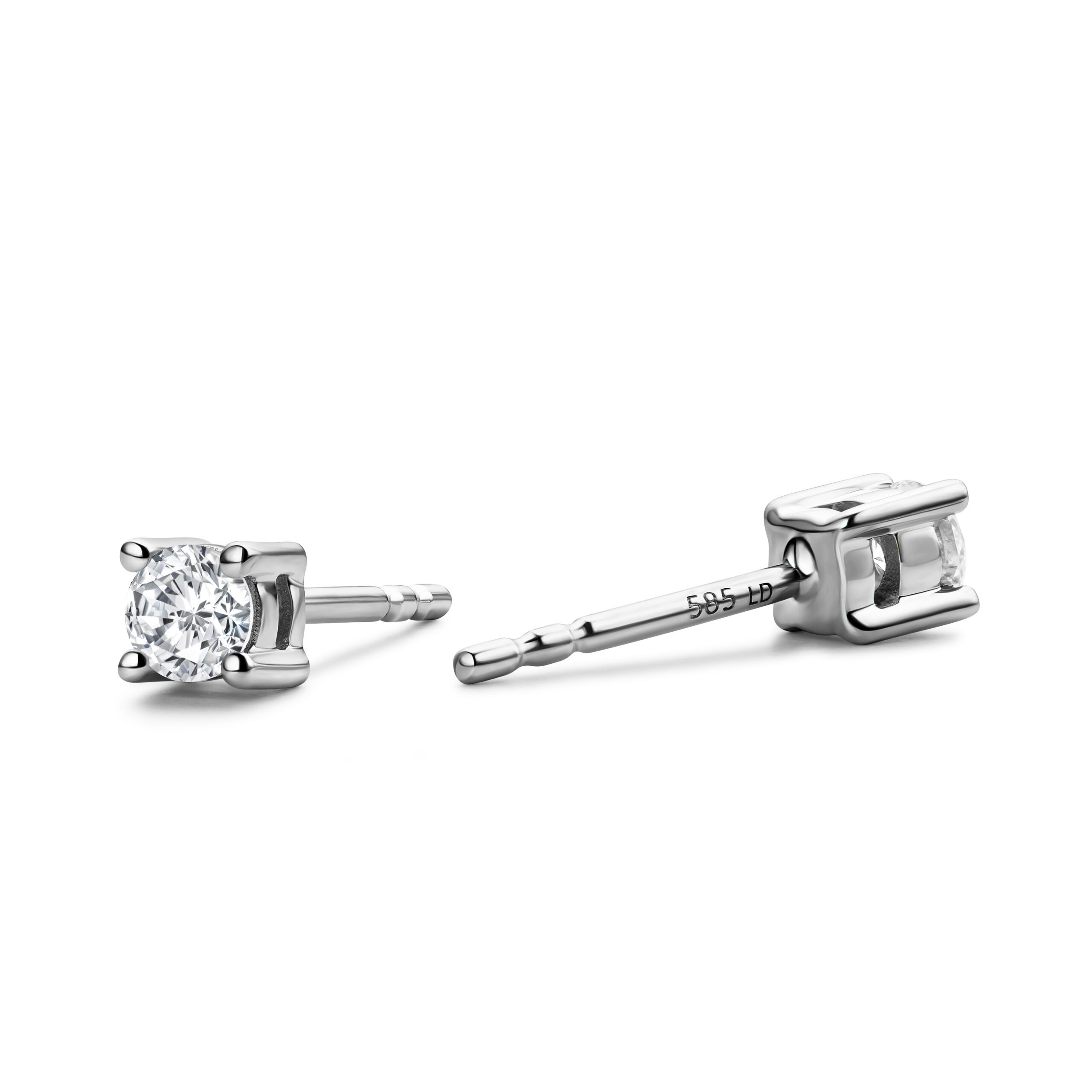 Miore Orecchini Oro Bianco 14Kt
