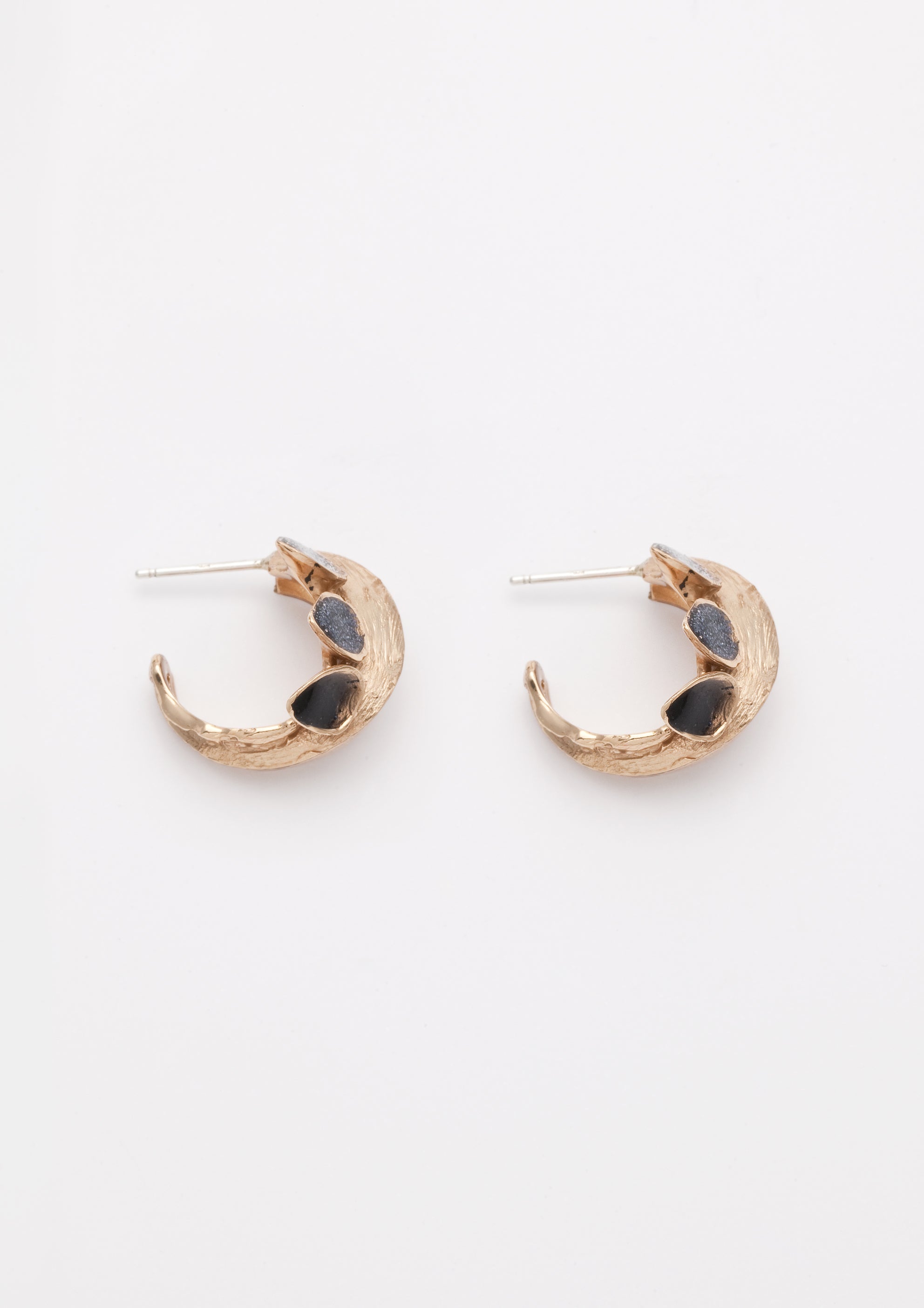 Voodoo Jewels Bold Shapes Aita orecchini bronzo giallo glitter