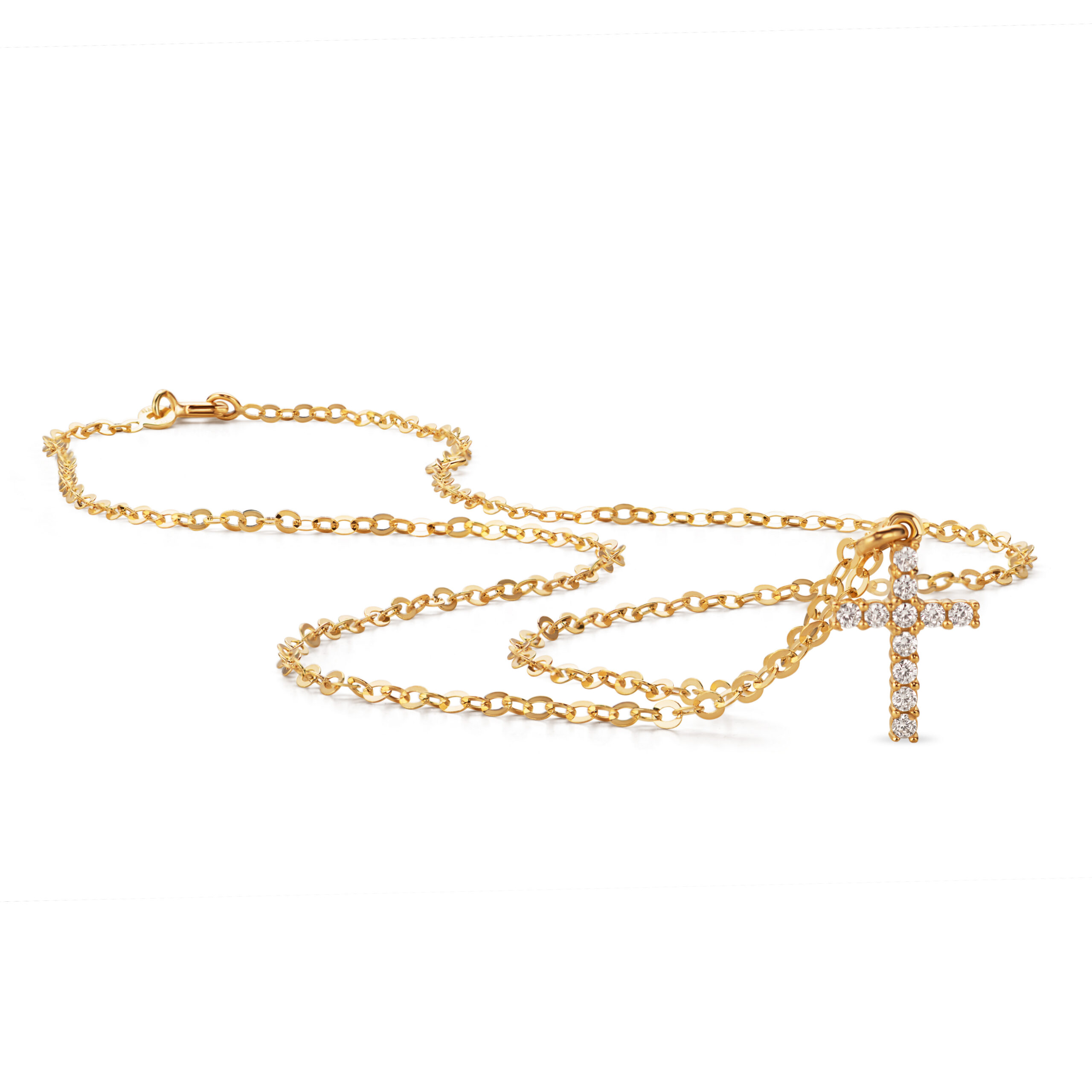 Miore Collana Oro Giallo 9KT Zirconia Cubica