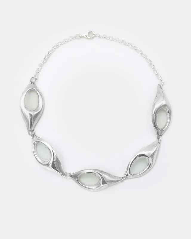 Voodoo Jewels Bold Shapes Aitné Silver collana argento choker