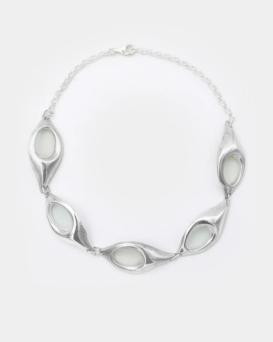 Voodoo Jewels Bold Shapes Aitné Silver collana argento choker
