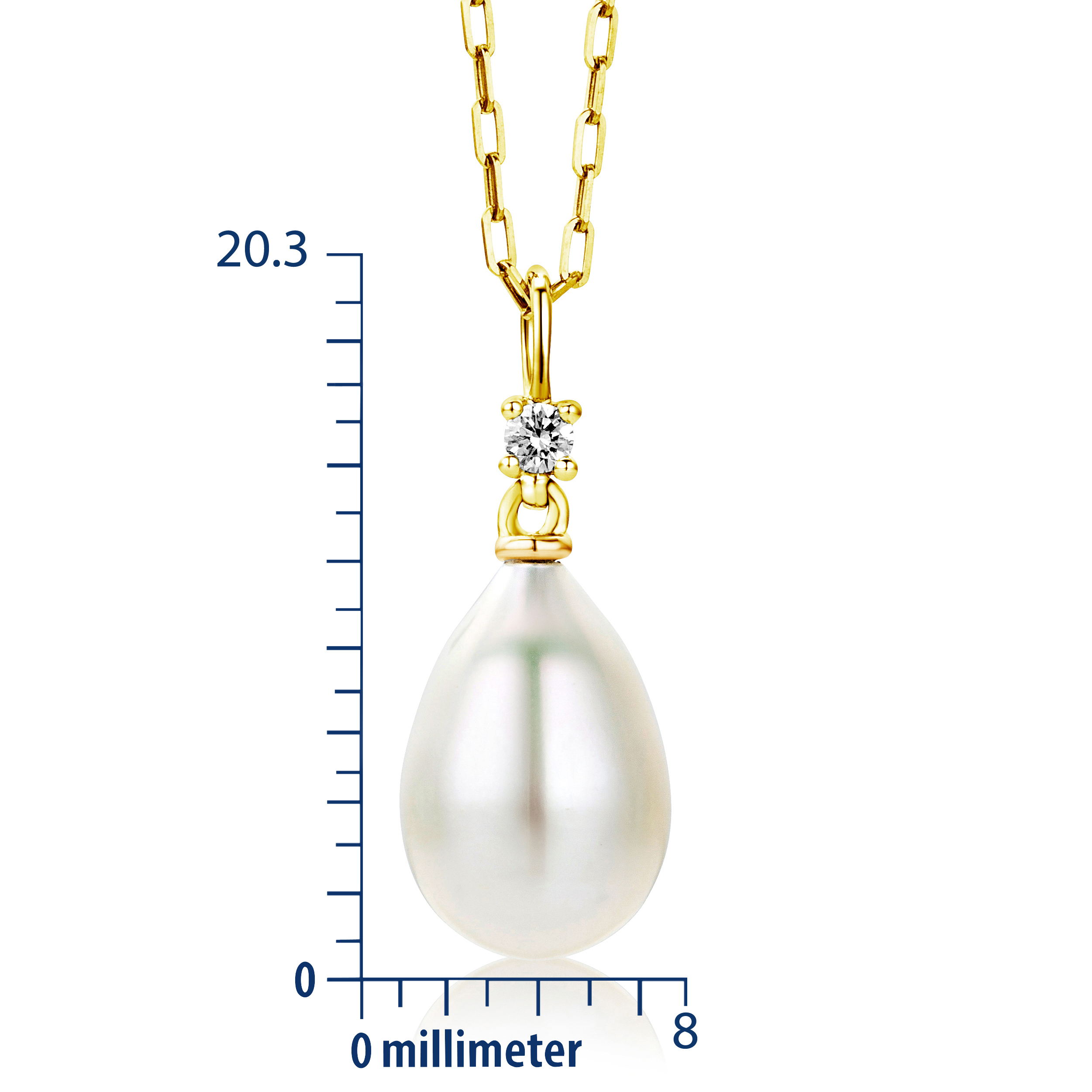 Miore Collana Oro Giallo 18Kt Perla Acqua Dolce