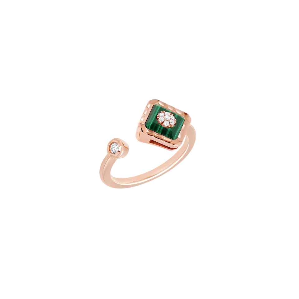 Korloff Je Play JJPR03 anello oro rosa malachite diamanti