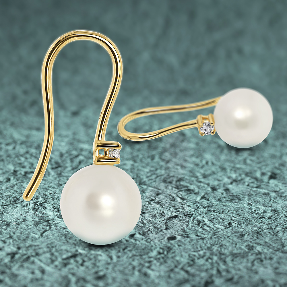 Miore Orecchini Oro Giallo 18Kt Perla