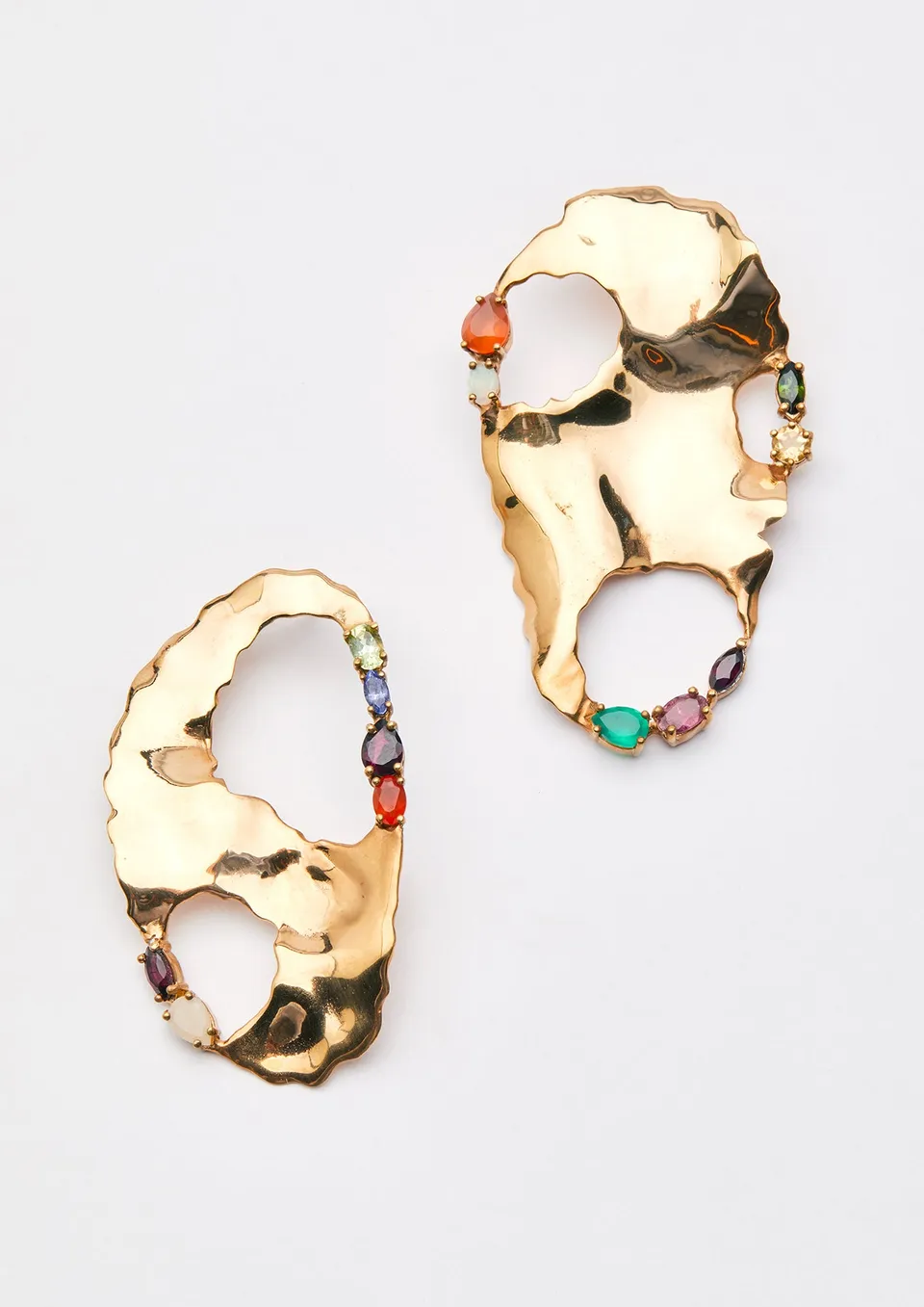 Voodoo Jewels Bold Shapes Limba orecchini tormaline oro