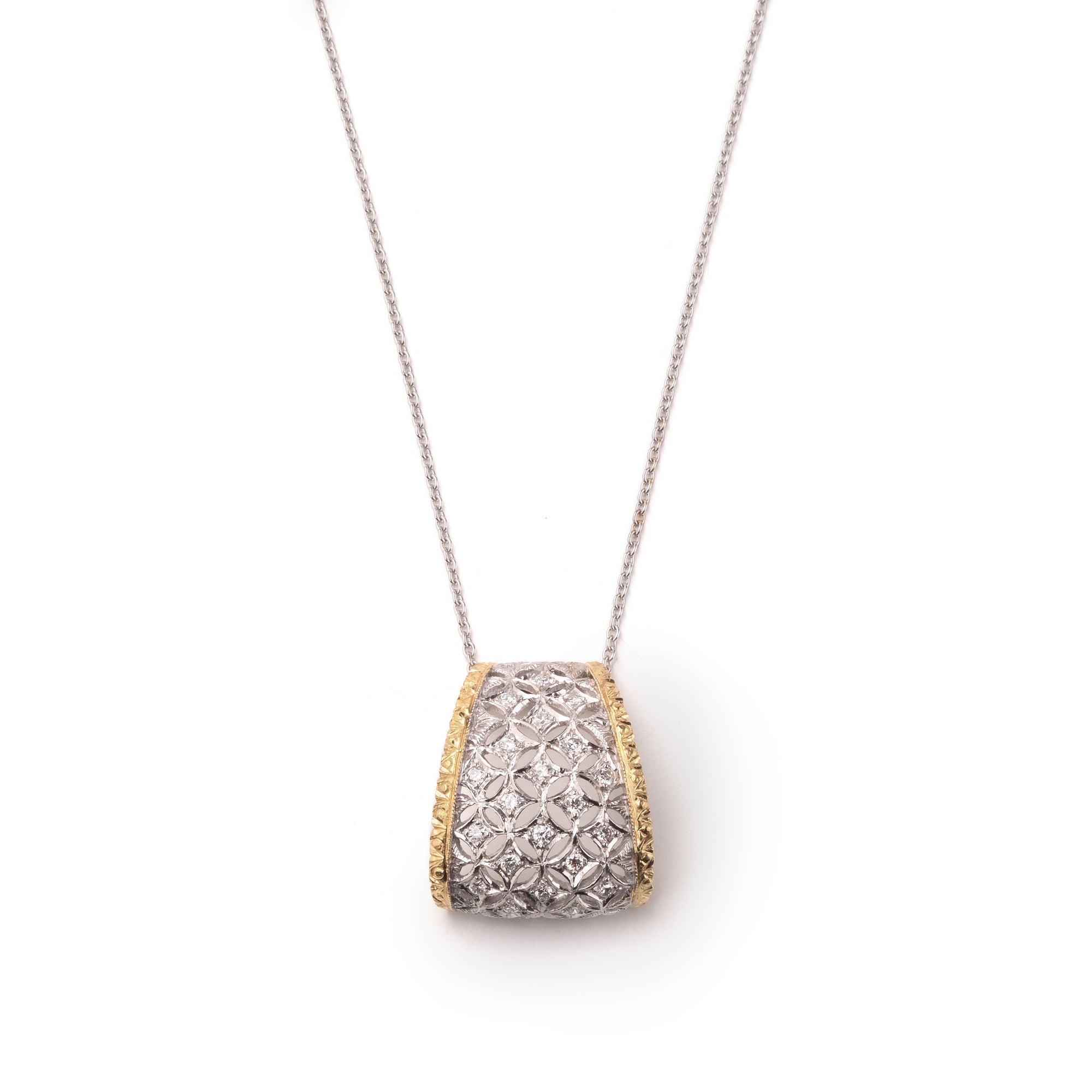Noi Gioielli Firenze 1873 Ornato collana oro giallo diamanti 0,30 ct