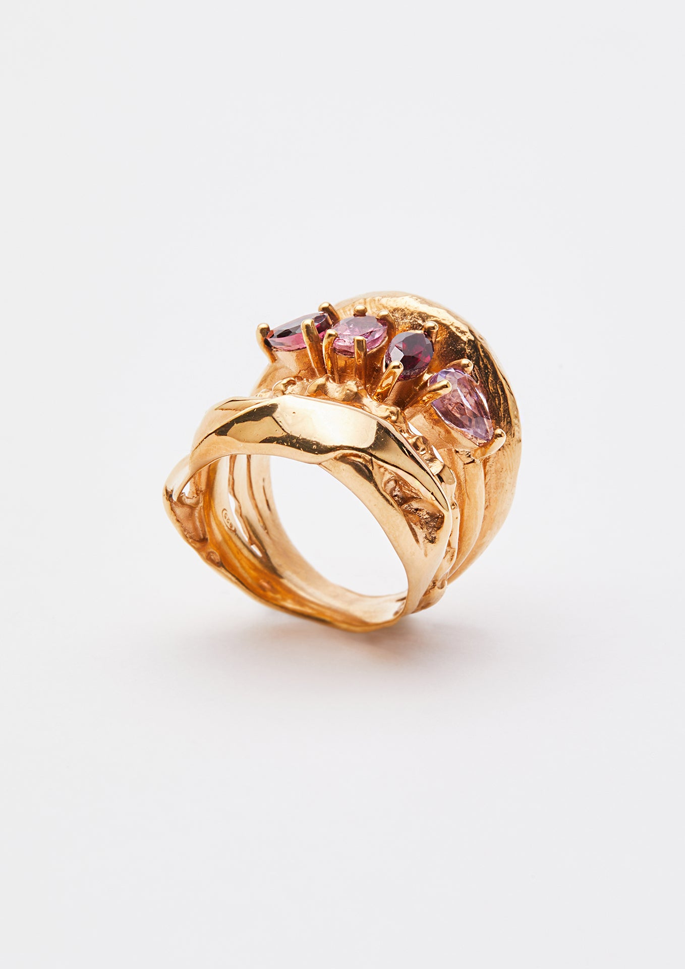 Voodoo Jewels Bold Shapes Ifé anello tormaline granato taglia M