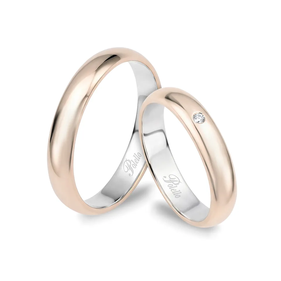 Polello Si Lo Voglio Fedi oro champagne diamante