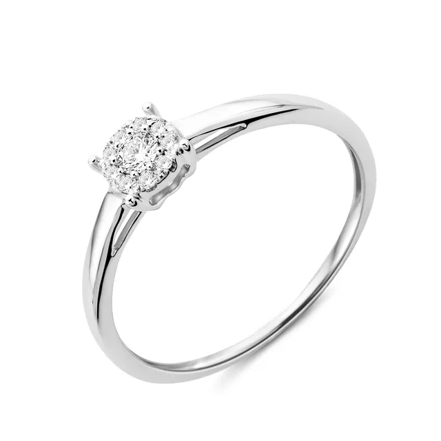 Miore Ring anello oro bianco 9kt 375