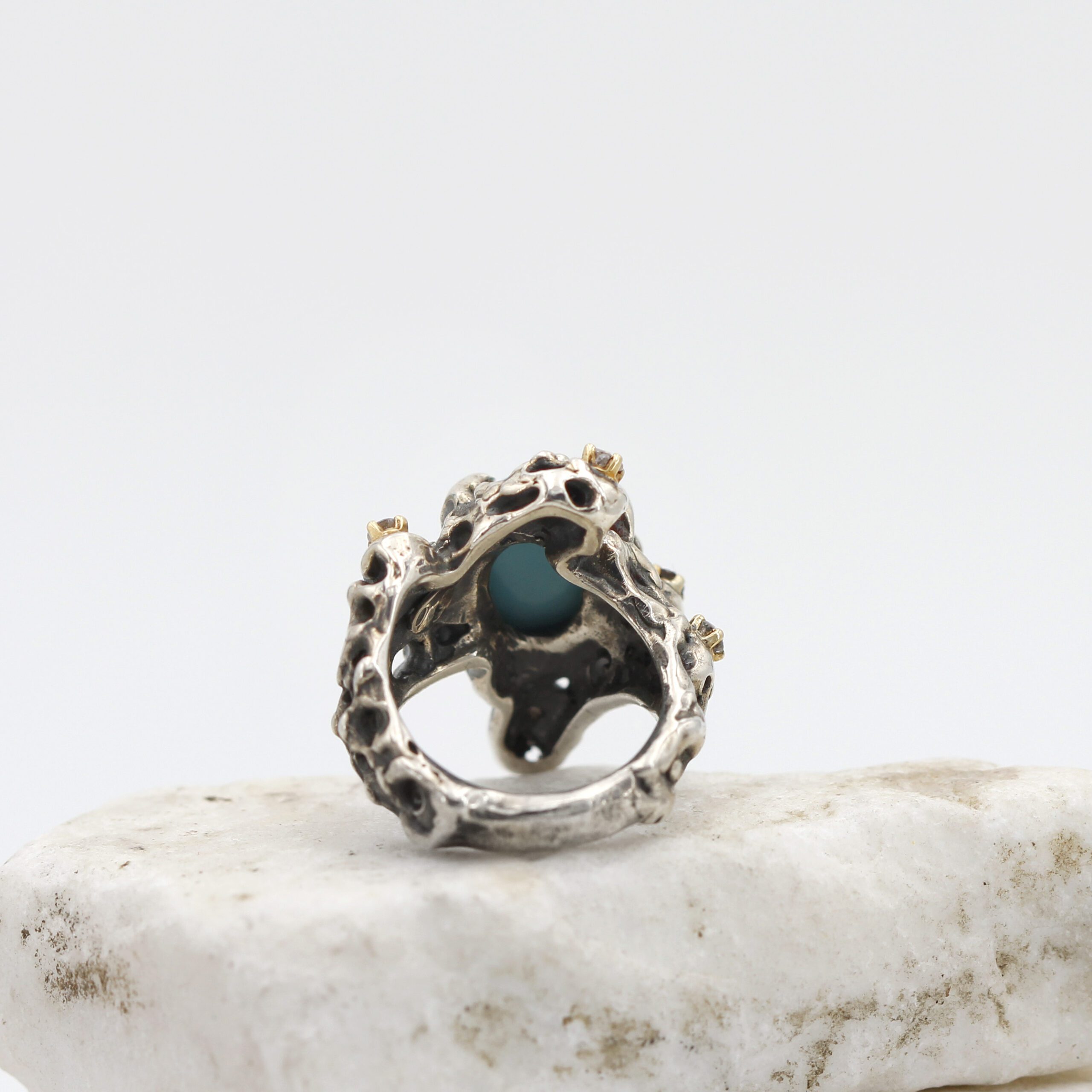 Anna Gioielli Jolly Jewels anello turchese diamanti grey oro